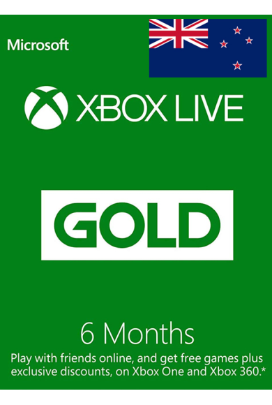 Xbox Live Gold 6 Months (New Zealand)