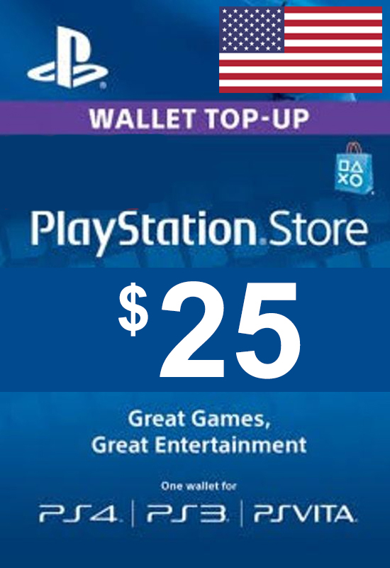 Playstation Network Card (PSN) 25 USD (US) – Keys4Coins