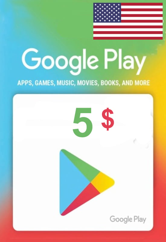 Google Play $5 US Gift Card - Electronic First