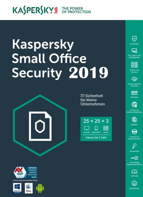 Buy Kaspersky Small Office Security for 25 desktop, 25 mobile, 3 server 1  YEAR Cheap CD Key | SmartCDKeys