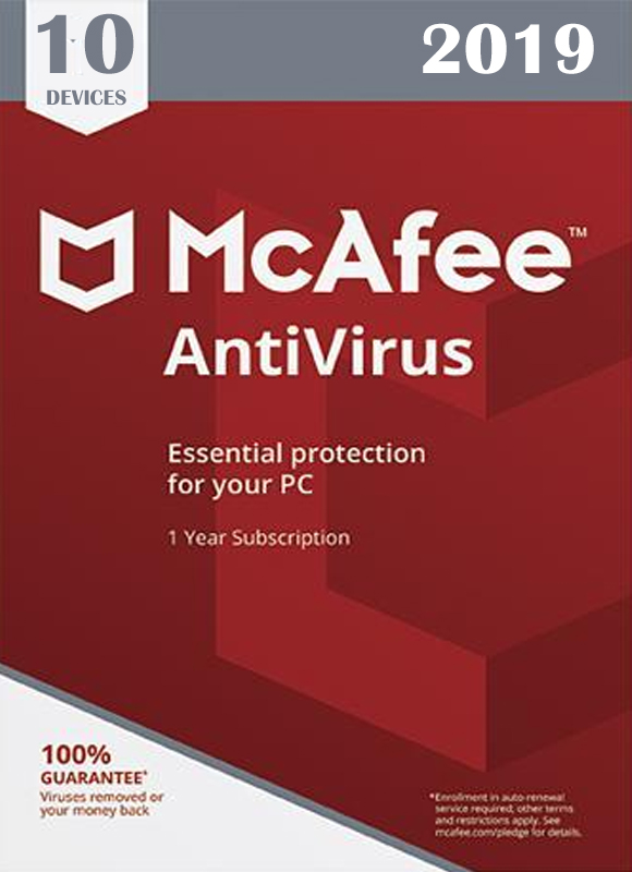 McAfee Antivirus 2019 - Unlimited Devices (10 devices) 1 Year CD-Key –  Pelikauppa | SmartCDKeys