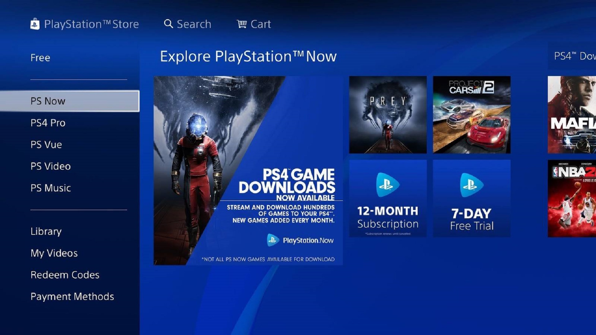 playstation now subscription