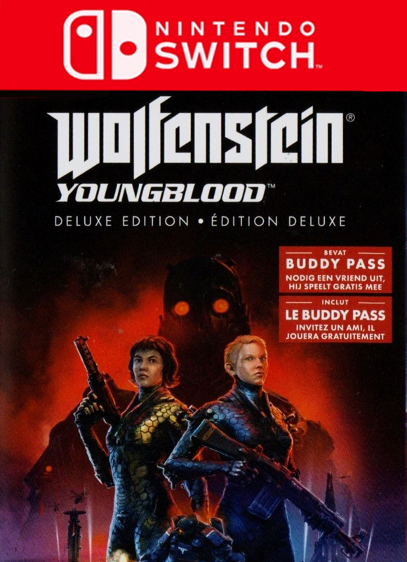 Wolfenstein nintendo. Вольфенштайн Янгблад на Нинтендо свитч. Wolfenstein: Youngblood. Deluxe Edition. Wolfenstein Nintendo Switch. Вольфенштайн на свитч.