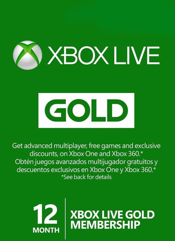 xbox gold live 12 month digital code